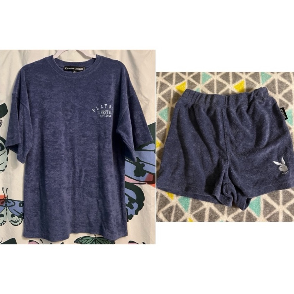 Play boy colab Terry cloth set